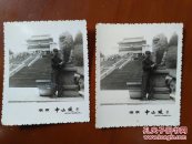 南京中山陵军人留影2张合售