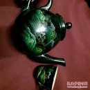 手绘老漆器茶壶一套三个