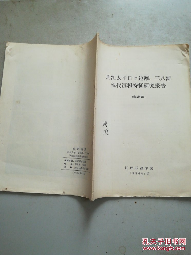 荊江太平口下邊灘 三八灘現(xiàn)代沉積特征研究報(bào)告(16開(kāi))