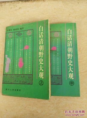 白话清朝野史大观（上中2册合售）