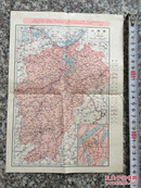 1966年带毛主席语录的江西省地图，小尺寸16开