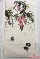 著名画家郑国涌 春生 保真