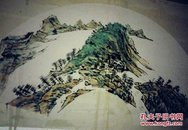 青绿山水 扇面