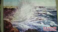 名家油画大海