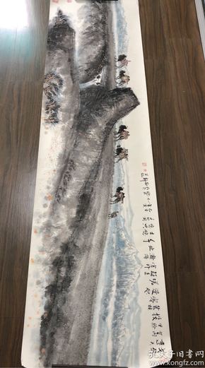 江苏宜兴紫砂名家 谭晓君 山水画 大尺寸 210/56cm