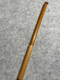 莱州笔厂80年代初竹帽羊毫“金顶紫峰”1枝 纯毛无刻字毛笔