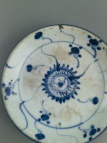 青花花卉小盘