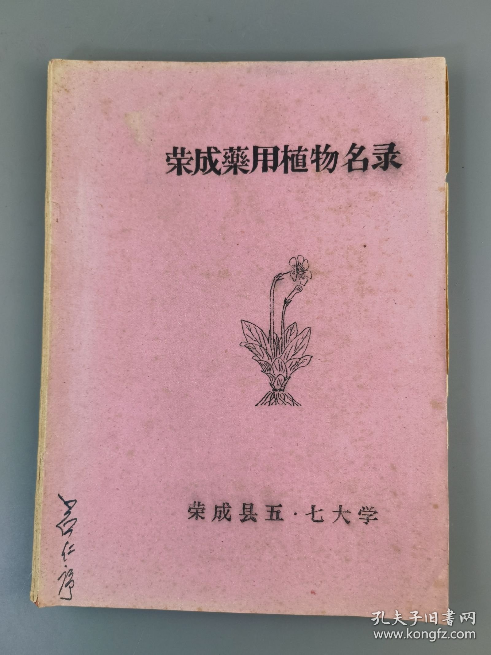 荣成五.七大学《荣成药用植物名录》