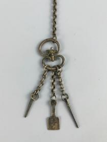 "长命"银链