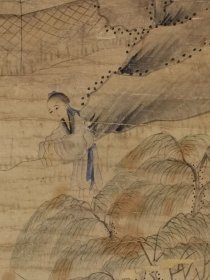 清王琳画人物四条屏