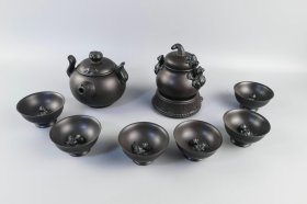 宜兴龙德堂范泽峰紫砂茶具一套