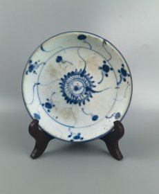 青花花卉小盘