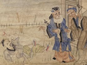 清王琳画人物四条屏