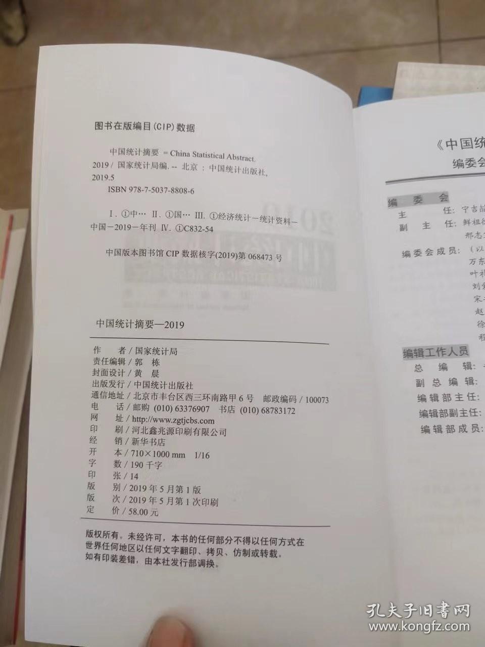 点击查看原图 中国统计摘要2019