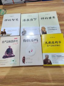 圣严法师文集：活在当下+你快乐吗+圣严法师教禅坐+禅的智慧 +大藏经精华+禅的世界 （6本合售）