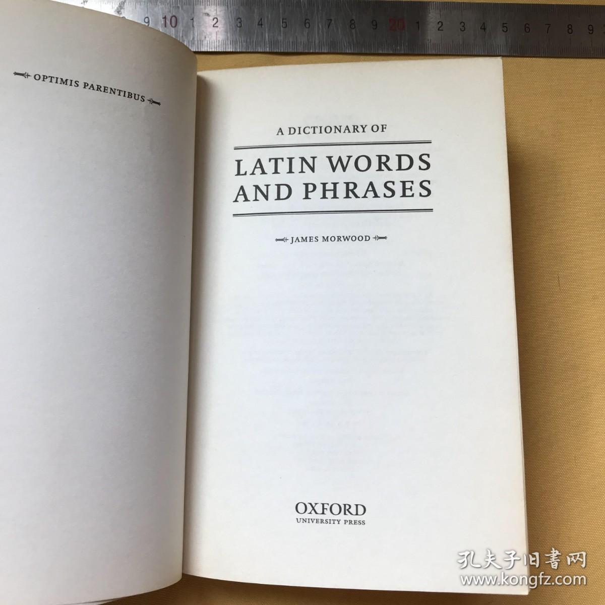 英文   牛津拉丁语词典   A DICTIONARY OF LATIN WORDS AND PHRASES