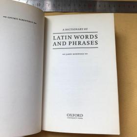 英文   牛津拉丁语词典   A DICTIONARY OF LATIN WORDS AND PHRASES