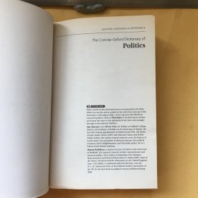 英文   OXFORD CONCISE DICTIONARY OF POLITICS