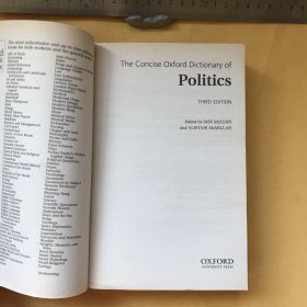 英文   OXFORD CONCISE DICTIONARY OF POLITICS