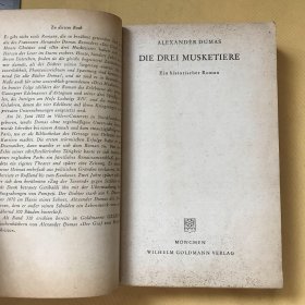 德文原版 大仲马《三个火枪手》 DIE DREI MUSKETIERE