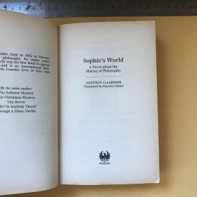 英文原版 苏菲的世界 Sophie's World