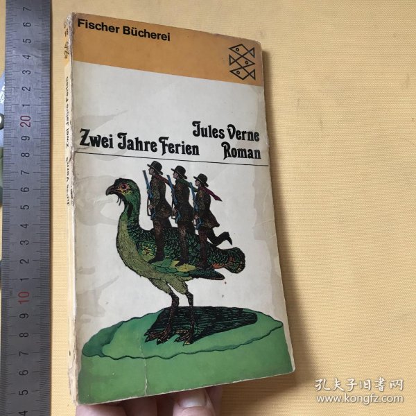 德文原版 儒勒凡尔纳《十五少年漂流记》 Zwei Jahre Ferien.JULES VERNE 附版画7幅