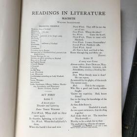 英文           古籍善本  文学读本【2卷全】  READINGS IN LITERATURE