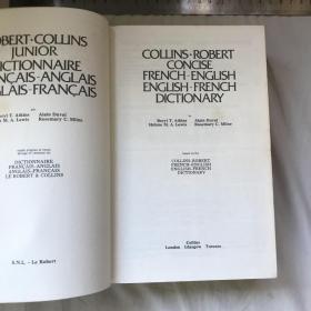 英文            法文  柯林斯-罗贝尔简明法英-英法词典  COLLINS-ROBERT CONCISE FRENCH-ENGLISH ENGLISH-FRENCH DICTIONARY