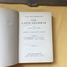 英文   古籍善本   用英语学拉丁语   NEW LATIN GRAMMAR   【附有1924年藏书票一枚！】