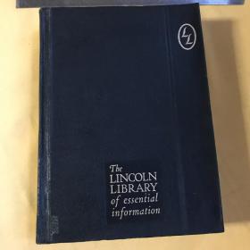 英文       油布面大精装  三面刷金 附有藏书票  精美插图本   The Lincoln Library of essential information