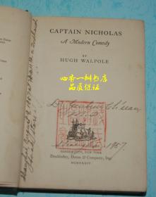 CAPTAIN NICHOLAS【1934年精装英文喜剧小说（尼古拉斯上尉）此书书口毛边未裁平】