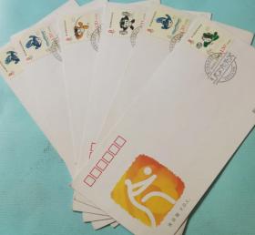 总公司首日封29界奥运会运动项目二邮票，
6封一套