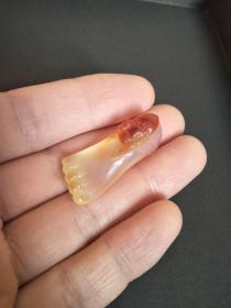 天然玛瑙挂件吊坠：知（蜘）足常乐