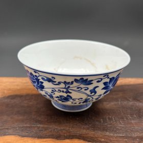 赔钱处理青花花卉老瓷碗3112.