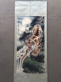 赔钱处理手绘猛虎下山A8171.