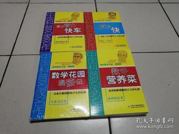 中国科普名家名作 趣味数学专辑-登上智力快车，算得快，数学花园漫游记，数学营养菜（典藏版4本）