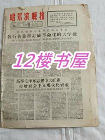 老报纸-哈尔滨晚报（1966年8月3日）
