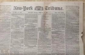 1854年2月27日《纽约每日论坛报》上有马克思的文章