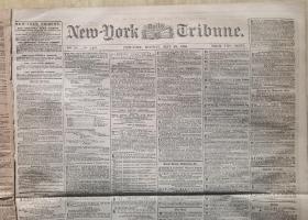 1855年5月28日《纽约每日论坛报》上有马克思的文章