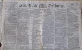 1854年4月15日《纽约每日论坛报》有马克思署名文章