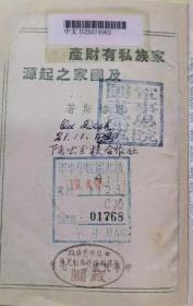 1938年《家族私有财产及国家资源起》影印本