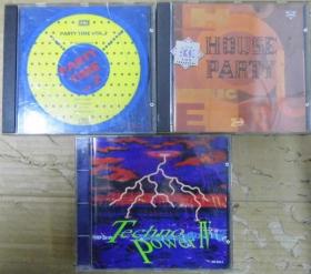 EMI PARTY TIME 2 东芝版 HOUSE PARTY  銀圈版 TECHNO POWER IV 首版 旧版 港版 原版 绝版 3CD