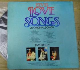 留声机專用 ELVIS PRESLEY LOVE SONGS  黑胶唱片 港版 LP
