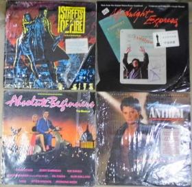 留声机專用  STREETS OF FIRE 午夜快車  ABSOLUTE BEGINNERS AMERICAM ANTHEM   黑胶唱片 4LP