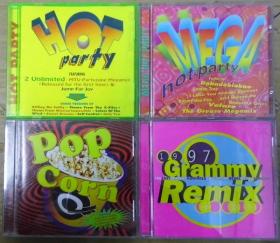 HOT PARTY MEGA HOT PARTY POP CORN 1997 GRAMMY REMIX   首版 旧版 港版 原版 绝版 4CD