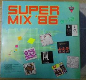 留声机專用 SUPER MIX 86 8X12 VOL.1 黑胶唱片 港版