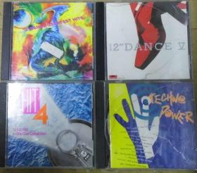 12 DANCE TECHNO POWER MEGA HIT 4   首版 旧版 港版 原版 绝版 4CD