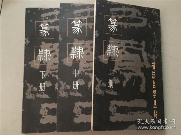 书法自学丛帖：篆隶（上中下）3册全  1987年3印   八品