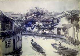 特价：董祖诒 水彩画 39×54cm 1996年