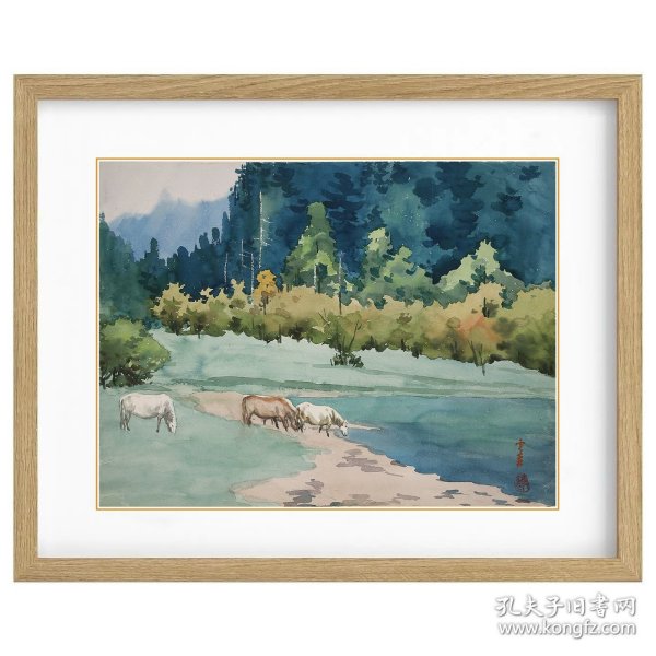 特价：著名画家--谭云森--水彩画 -52×68cm---约1980年代